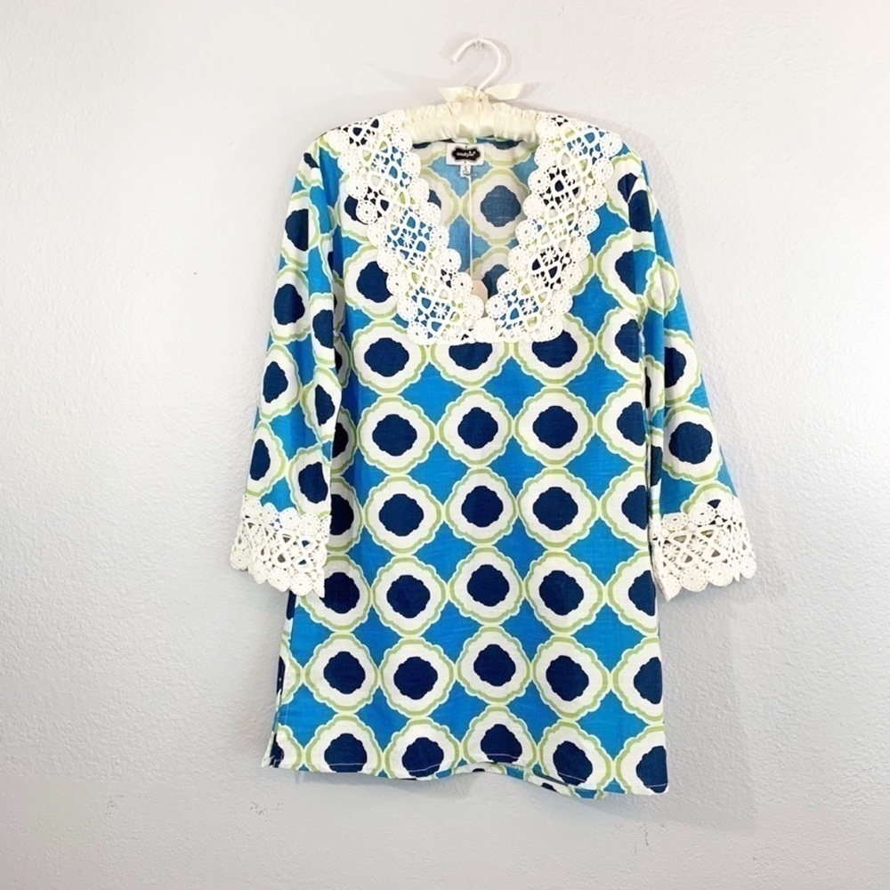 MUDPIE Geometric Print Tunic Swim Cover